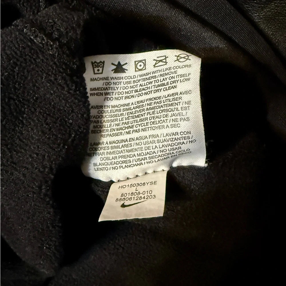 Nike Hoodie Women‎ Large Black Pink Excellent Therma-FIT Pullover Gorpcore Cozy